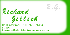 richard gillich business card