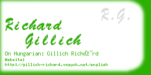 richard gillich business card